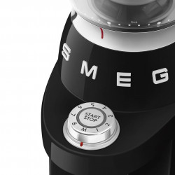 Râșniță de cafea Smeg CGF03BLEU, 150 W, 240 g, sistem de rotire și blocare, funcție manuală, negru