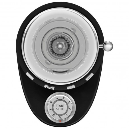 Râșniță de cafea Smeg CGF03BLEU, 150 W, 240 g, sistem de rotire și blocare, funcție manuală, negru