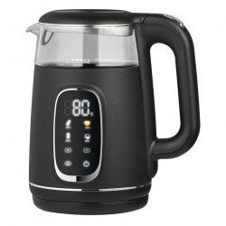 Fierbător electric Oliver Voltz OV51230AF, 2200 W, 1,7 l, 4 moduri, 13 setări de temperatură, afișaj LCD, comandă tactilă, negru/argintiu