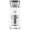 Râșniță de cafea Smeg CGF03WHEU, 150 W, 240 g, sistem de rotire și blocare, funcție manuală, alb