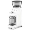 Râșniță de cafea Smeg CGF03WHEU, 150 W, 240 g, sistem de rotire și blocare, funcție manuală, alb