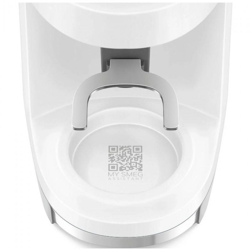 Râșniță de cafea Smeg CGF03WHEU, 150 W, 240 g, sistem de rotire și blocare, funcție manuală, alb