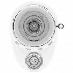 Râșniță de cafea Smeg CGF03WHEU, 150 W, 240 g, sistem de rotire și blocare, funcție manuală, alb