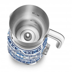 Aparat pentru spumarea laptelui Smeg Dolce & Gabbana MFF01DGBEU, 500 W, 600 ml, Oprire automată, Fără BPA, Albastru mediteranean