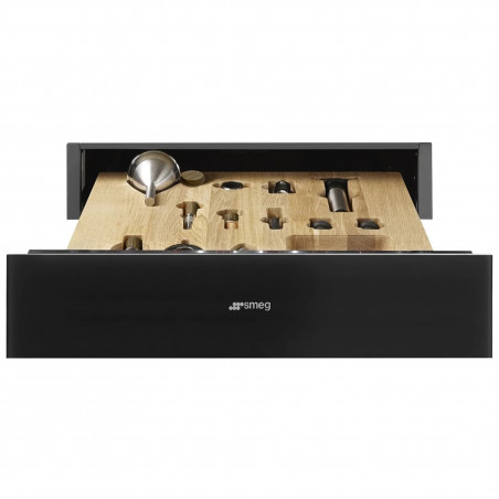 Sertar cu accesorii pentru vin Smeg Linea CPS115B3, 13 buc., 59,7 x 1,35 cm, sistem de deschidere Push, negru