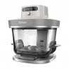 Friteuză cu aer cald Ninja CRISPi Pro AS101EULG, 2050 W, 2,3 + 5,7 l, 26-240 °C, Max Crisp, plăci ceramice, fără PFAS, gri/alb