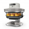 Friteuză cu aer cald Ninja CRISPi Pro AS101EULG, 2050 W, 2,3 + 5,7 l, 26-240 °C, Max Crisp, plăci ceramice, fără PFAS, gri/alb