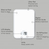 Cântar de bucătărie Beurer KS 19 Pure White, până la 5 kg, funcție TARE, comandă tactilă, ecran LCD, sticlă, ultra-subțire, roșu