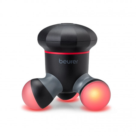 Mini aparat de masaj Beurer MG 18, iluminare LED, pentru întregul corp, piese lavabile, negru