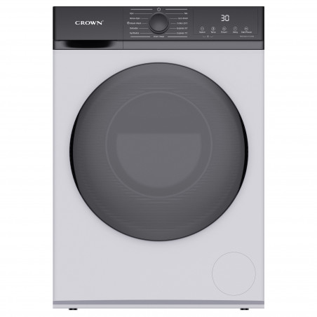 Mașină de spălat cu încărcare frontală Crown CWM80J12BLDC, Clasa A, 16 programe, 8 kg, 1200 rpm, afișaj LED, temporizator pentru pornire amânată, alb
