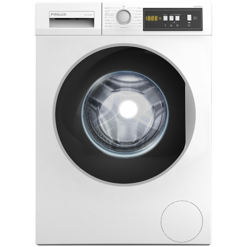 Mașină de spălat Finlux FXA1 5100T, clasa energetică D, 5 kg, 1000 rpm, încărcare frontală, albă