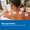 Aparat de masaj 3 în 1 Beurer EM 56, 22 de programe, 50 de niveluri, TENS/EMS, ecran LCD, electrostimulator, alb/negru