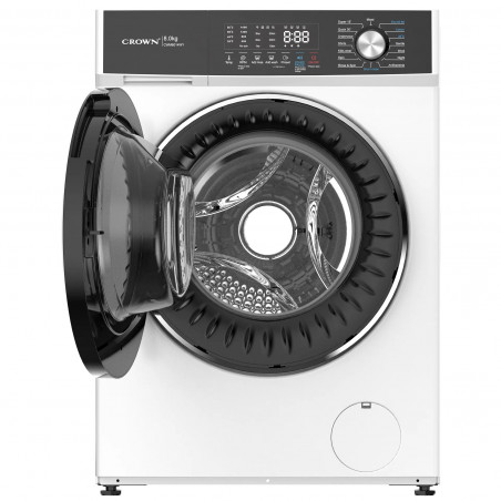 Mașină de spălat Crown CWM8014WY, Clasa A, 16 programe, 8 kg, 1400 rpm, Protecție împotriva accesului copiilor, Program pentru haine de bebeluși, Alb