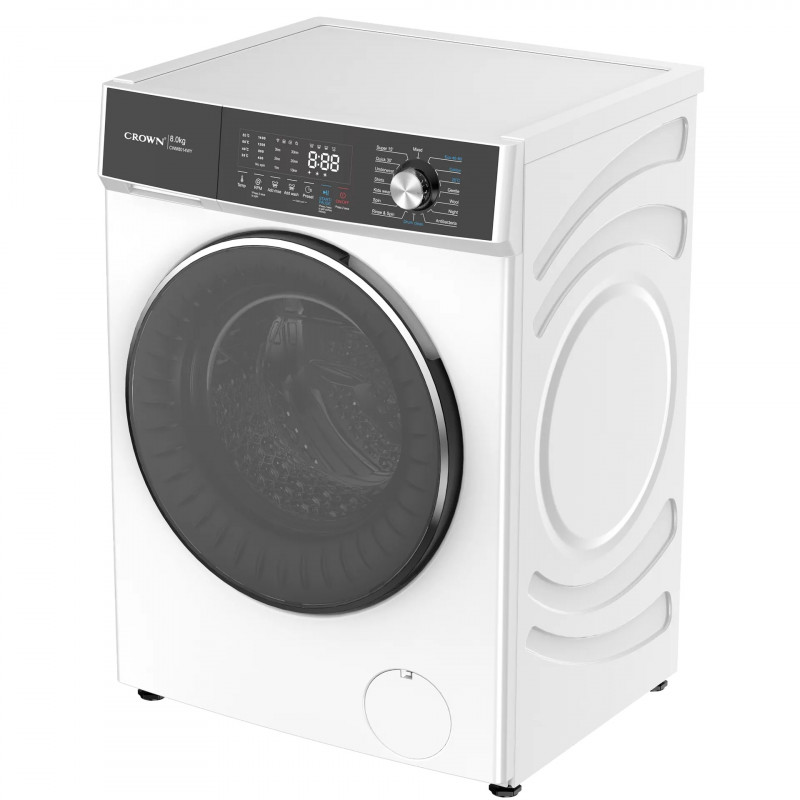 Mașină de spălat Crown CWM8014WY, Clasa A, 16 programe, 8 kg, 1400 rpm, Protecție împotriva accesului copiilor, Program pentru haine de bebeluși, Alb