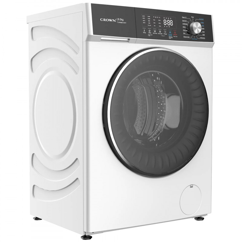 Mașină de spălat Crown CWM8014WY, Clasa A, 16 programe, 8 kg, 1400 rpm, Protecție împotriva accesului copiilor, Program pentru haine de bebeluși, Alb