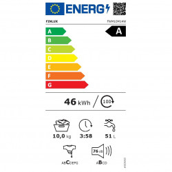 Mașină de spălat Finlux FWM10M14W, Clasa A, 17 programe, 1400 rpm, Pornire programată, Program M-Smart, Alb