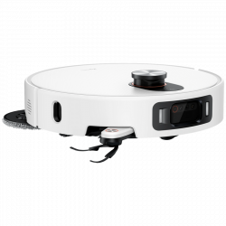 Aspirator robot Xiaomi Robot Vacuum 5 Pro EU OV21GL, 55 W, 20000 Pa, 140 min, cameră triplă AI de 5 MP cu funcție de recunoaștere, stație automată de spălare și uscare, navigație dToF retractabilă, apă la 80 °C, alb