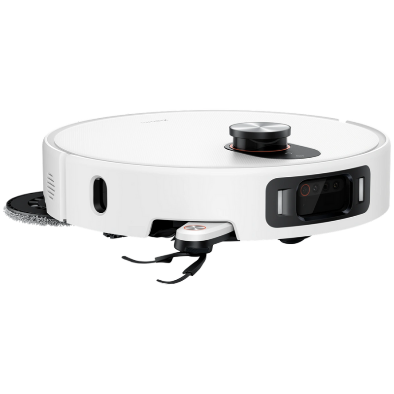 Aspirator robot Xiaomi Robot Vacuum 5 Pro EU OV21GL, 55 W, 20000 Pa, 140 min, cameră triplă AI de 5 MP cu funcție de recunoaștere, stație automată de spălare și uscare, navigație dToF retractabilă, apă la 80 °C, alb
