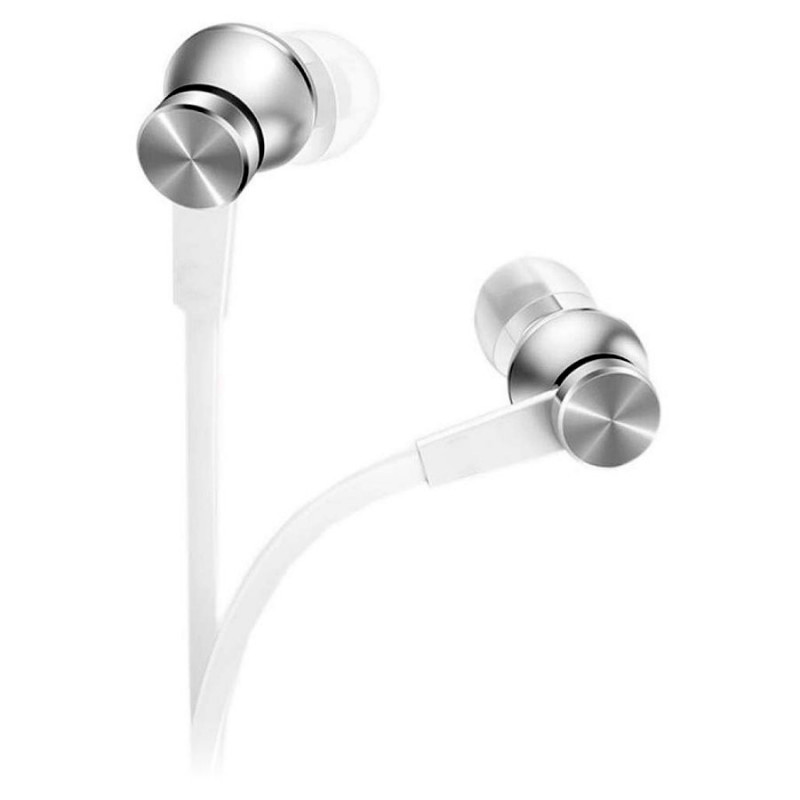 Căști Xiaomi Mi In-Ear Basic, 10 mm, cu cablu, 20 Hz–20 kHz, microfon încorporat, 3,5 mm, alb/argintiu