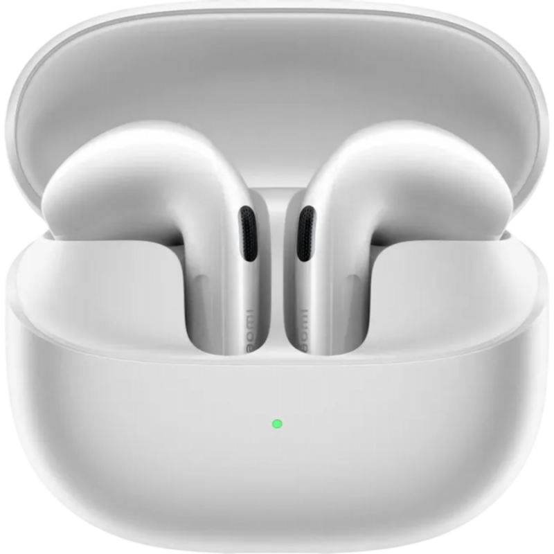 Căști Xiaomi Buds 6 M2540E1, 6 ore, Bluetooth 5.4, Hi-Res, aptX Lossless, reducere a zgomotului bazată pe IA, ANC, sunet la 360°, IP54, alb ceramic