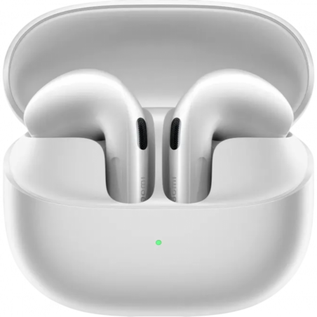 Căști Xiaomi Buds 6 M2540E1, 6 ore, Bluetooth 5.4, Hi-Res, aptX Lossless, reducere a zgomotului bazată pe IA, ANC, sunet la 360°, IP54, alb ceramic