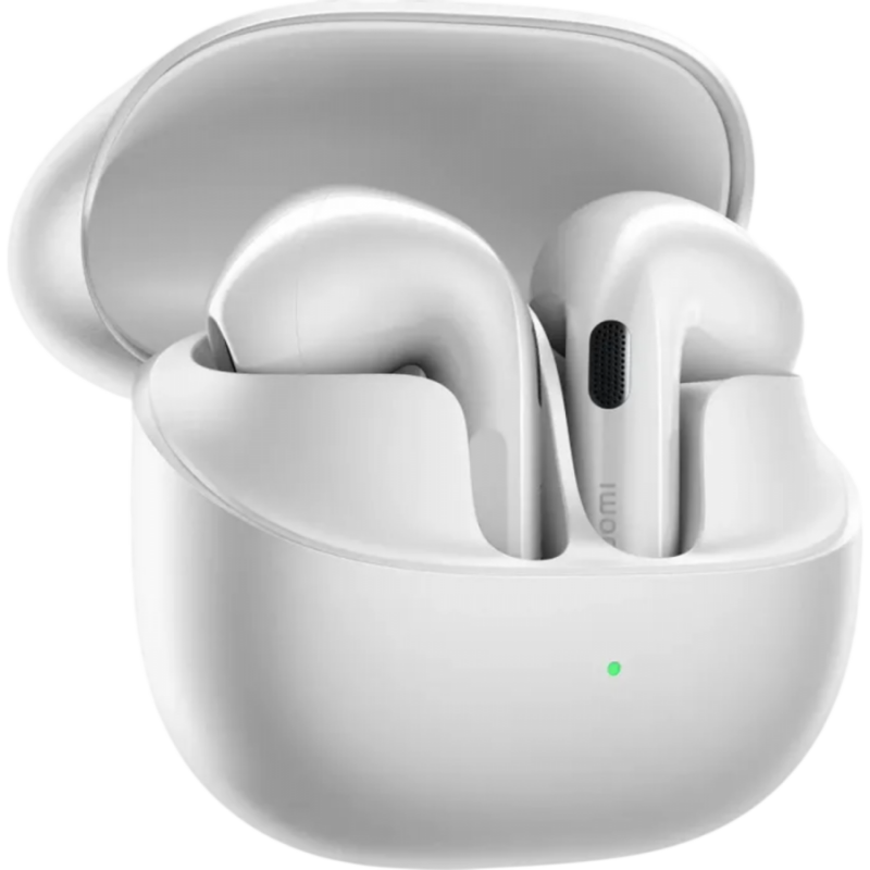 Căști Xiaomi Buds 6 M2540E1, 6 ore, Bluetooth 5.4, Hi-Res, aptX Lossless, reducere a zgomotului bazată pe IA, ANC, sunet la 360°, IP54, alb ceramic