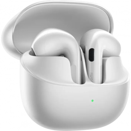 Căști Xiaomi Buds 6 M2540E1, 6 ore, Bluetooth 5.4, Hi-Res, aptX Lossless, reducere a zgomotului bazată pe IA, ANC, sunet la 360°, IP54, alb ceramic