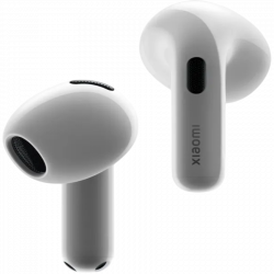 Căști Xiaomi Buds 6 M2540E1, 6 ore, Bluetooth 5.4, Hi-Res, aptX Lossless, reducere a zgomotului bazată pe IA, ANC, sunet la 360°, IP54, alb ceramic