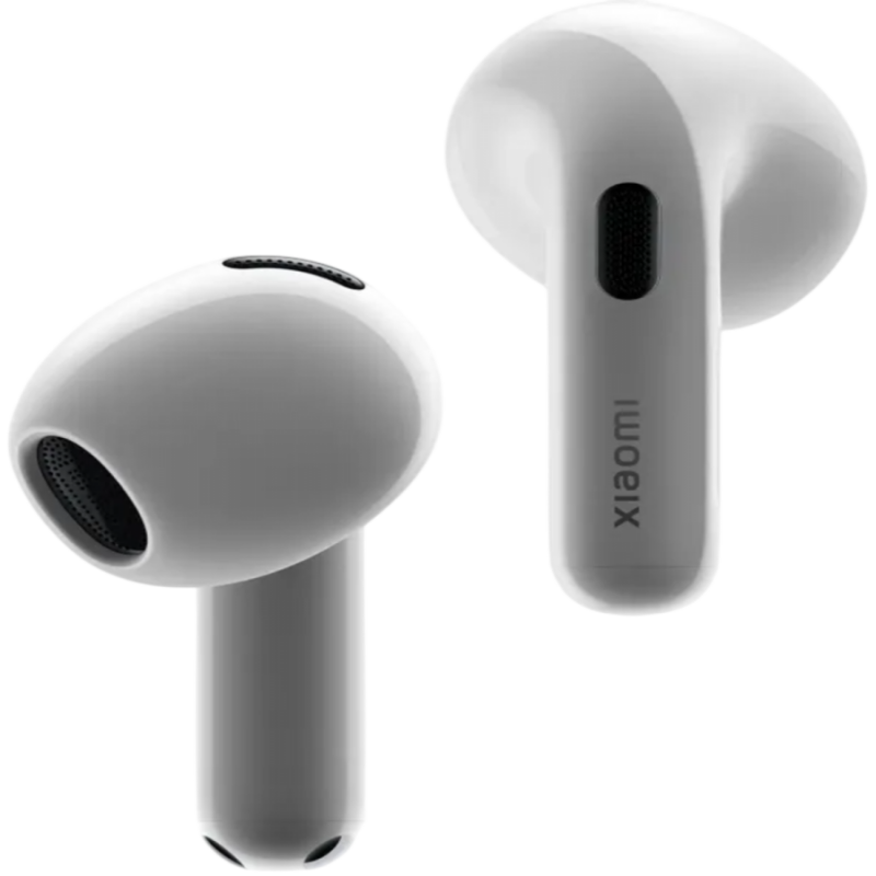 Căști Xiaomi Buds 6 M2540E1, 6 ore, Bluetooth 5.4, Hi-Res, aptX Lossless, reducere a zgomotului bazată pe IA, ANC, sunet la 360°, IP54, alb ceramic
