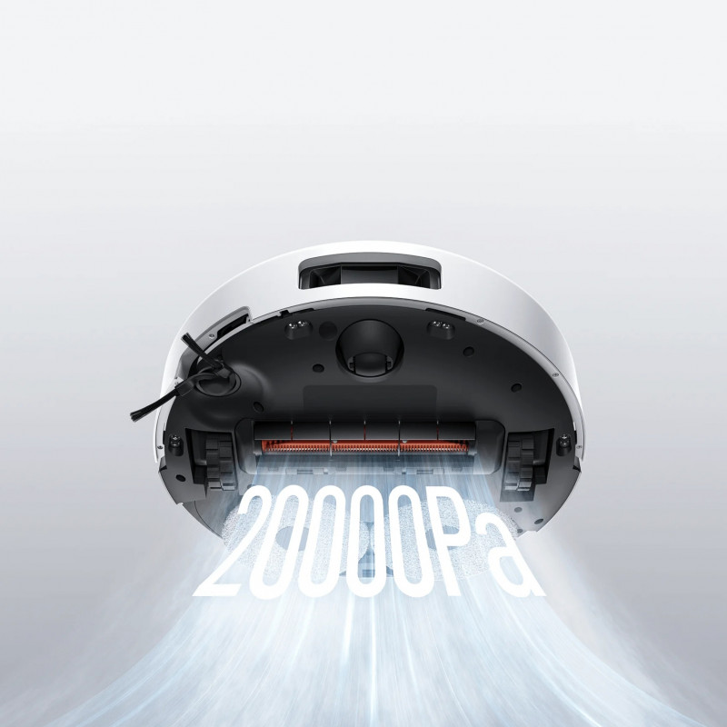 Aspirator robot Xiaomi Robot Vacuum 5 EU OV31GL, 55 W, 20000 Pa, 140 min, recunoaștere AI, stație automată de spălare și uscare, navigație laser dToF, apă caldă 80 °C, alb