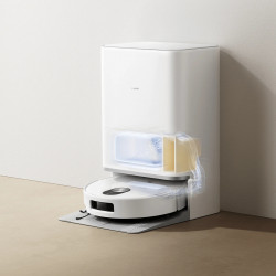 Aspirator robot Xiaomi Robot Vacuum 5 EU OV31GL, 55 W, 20000 Pa, 140 min, recunoaștere AI, stație automată de spălare și uscare, navigație laser dToF, apă caldă 80 °C, alb