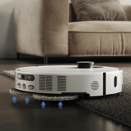 Aspirator robot Xiaomi Robot Vacuum 5 EU OV31GL, 55 W, 20000 Pa, 140 min, recunoaștere AI, stație automată de spălare și uscare, navigație laser dToF, apă caldă 80 °C, alb