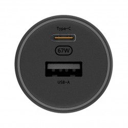 Încărcător auto Xiaomi Mi BHR6814GL, 67 W, 2 porturi de încărcare, indicator LED, negru
