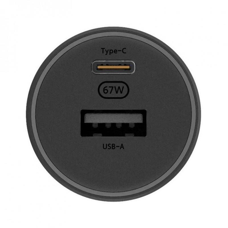 Încărcător auto Xiaomi Mi BHR6814GL, 67 W, 2 porturi de încărcare, indicator LED, negru
