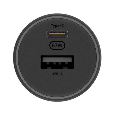 Încărcător auto Xiaomi Mi BHR6814GL, 67 W, 2 porturi de încărcare, indicator LED, negru