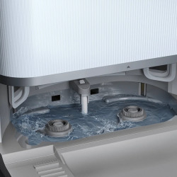 Aspirator robot Xiaomi Robot Vacuum 5 Pro EU OV21GL, 55 W, 20000 Pa, 140 min, cameră triplă AI de 5 MP cu funcție de recunoaștere, stație automată de spălare și uscare, navigație dToF retractabilă, apă la 80 °C, alb