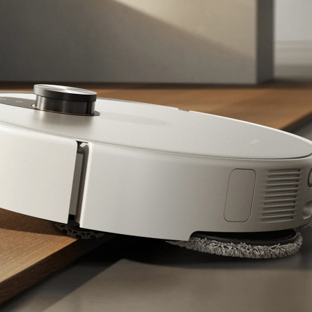 Aspirator robot Xiaomi Robot Vacuum 5 Pro EU OV21GL, 55 W, 20000 Pa, 140 min, cameră triplă AI de 5 MP cu funcție de recunoaștere, stație automată de spălare și uscare, navigație dToF retractabilă, apă la 80 °C, alb
