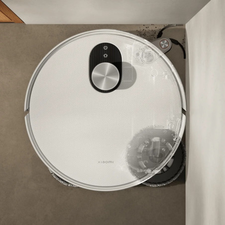 Aspirator robot Xiaomi Robot Vacuum 5 Pro EU OV21GL, 55 W, 20000 Pa, 140 min, cameră triplă AI de 5 MP cu funcție de recunoaștere, stație automată de spălare și uscare, navigație dToF retractabilă, apă la 80 °C, alb