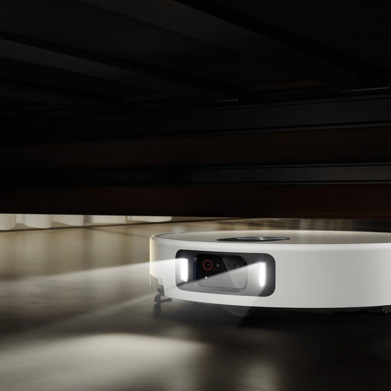 Aspirator robot Xiaomi Robot Vacuum 5 Pro EU OV21GL, 55 W, 20000 Pa, 140 min, cameră triplă AI de 5 MP cu funcție de recunoaștere, stație automată de spălare și uscare, navigație dToF retractabilă, apă la 80 °C, alb