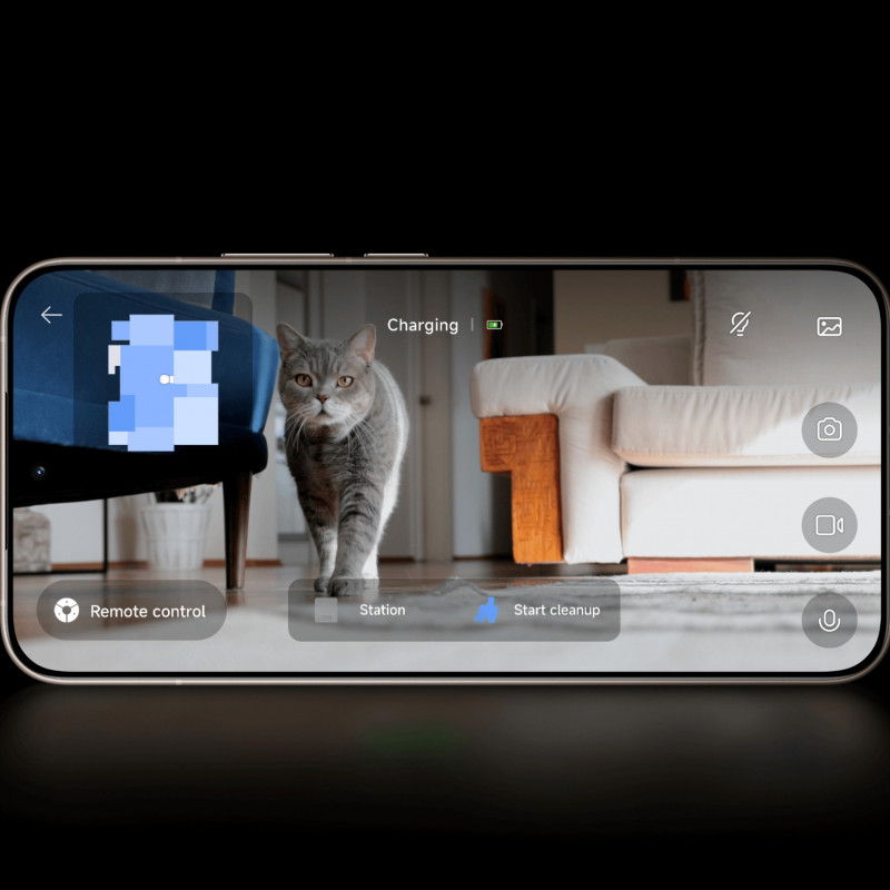 Aspirator robot Xiaomi Robot Vacuum 5 Pro EU OV21GL, 55 W, 20000 Pa, 140 min, cameră triplă AI de 5 MP cu funcție de recunoaștere, stație automată de spălare și uscare, navigație dToF retractabilă, apă la 80 °C, alb