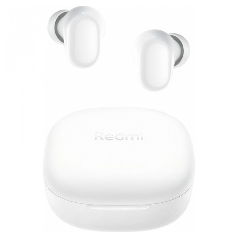 Căști fără fir Xiaomi Redmi Buds 6 Play BHR8773GL, 7,5 ore, rază de acțiune de 10 m, Bluetooth 5.4, IPX4, alb