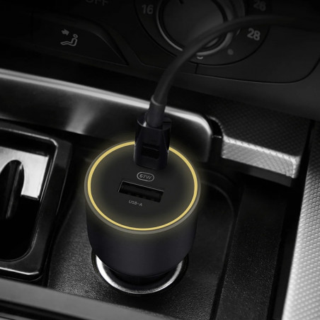 Încărcător auto Xiaomi Mi BHR6814GL, 67 W, 2 porturi de încărcare, indicator LED, negru