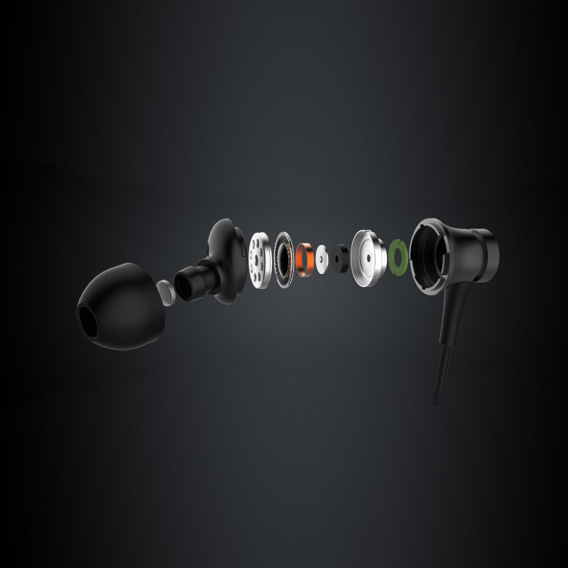 Căști Xiaomi Mi In-Ear Basic, 10 mm, cu cablu, 20 Hz–20 kHz, microfon încorporat, 3,5 mm, negru