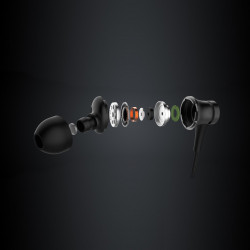 Căști Xiaomi Mi In-Ear Basic, 10 mm, cu cablu, 20 Hz–20 kHz, microfon încorporat, 3,5 mm, alb/argintiu