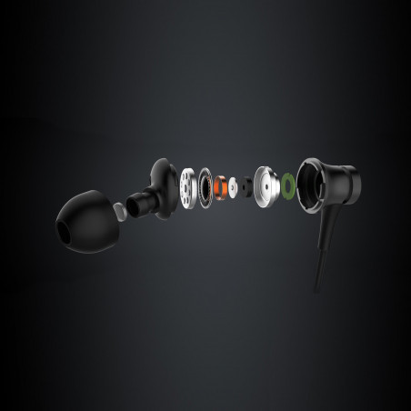 Căști Xiaomi Mi In-Ear Basic, 10 mm, cu cablu, 20 Hz–20 kHz, microfon încorporat, 3,5 mm, alb/argintiu