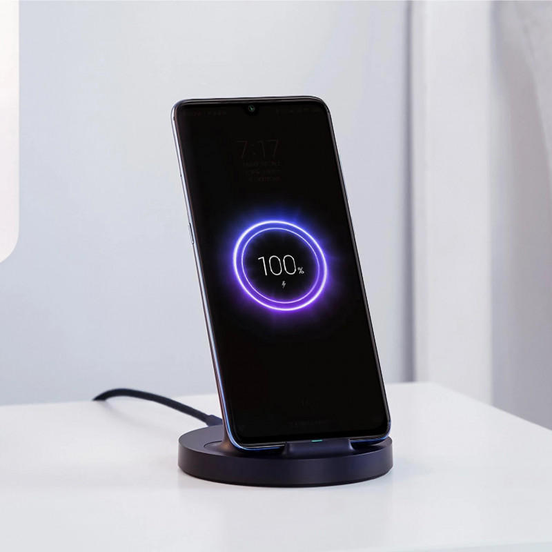 Încărcător wireless Xiaomi Mi GDS4145GL, Qi 20 W, USB-C, detectare FOD, indicator luminos, negru