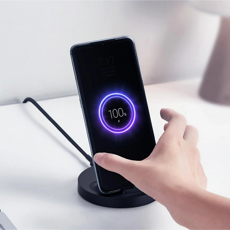 Încărcător wireless Xiaomi Mi GDS4145GL, Qi 20 W, USB-C, detectare FOD, indicator luminos, negru
