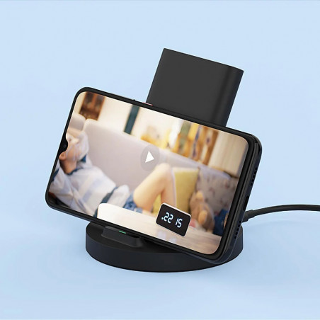 Încărcător wireless Xiaomi Mi GDS4145GL, Qi 20 W, USB-C, detectare FOD, indicator luminos, negru