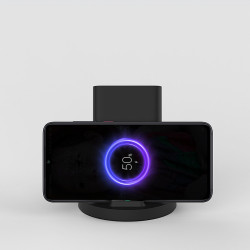 Încărcător wireless Xiaomi Mi GDS4145GL, Qi 20 W, USB-C, detectare FOD, indicator luminos, negru