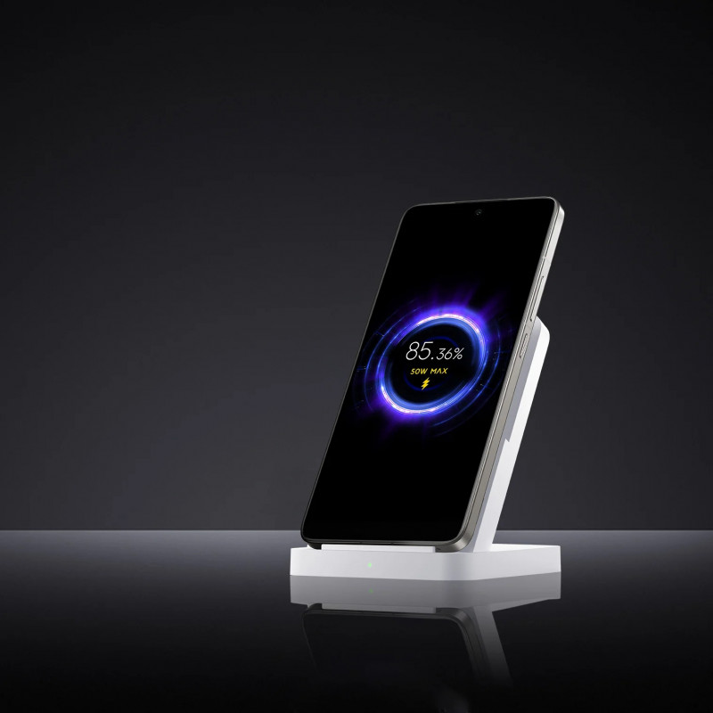 Încărcător wireless Xiaomi BHR7560GL, 50 W HyperCharge, USB-C, încărcare sigură, alb